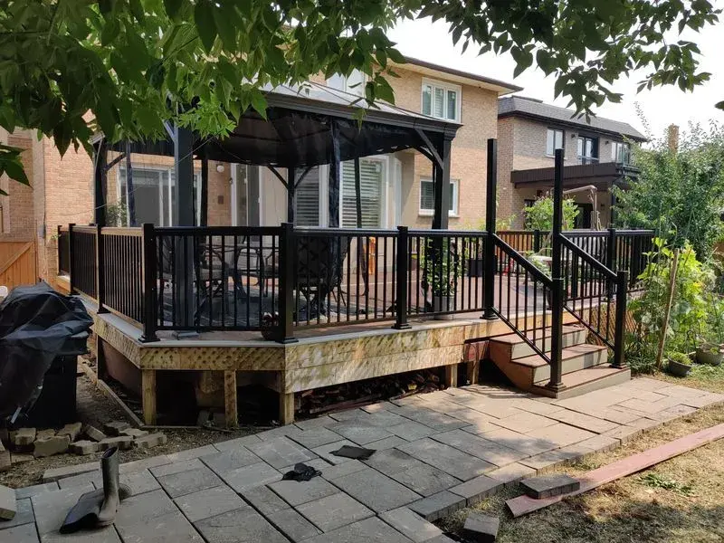aluminum railings for deck in black A-253