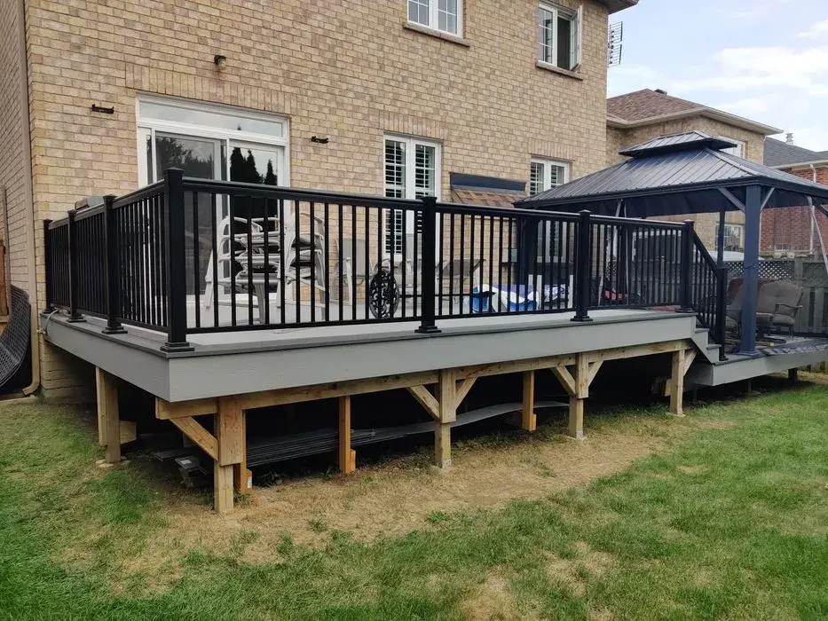 aluminum deck black railings A-254