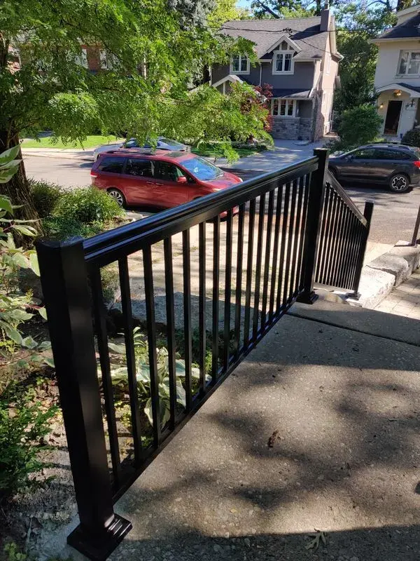 black aluminum railings for outdoor staricase A-263