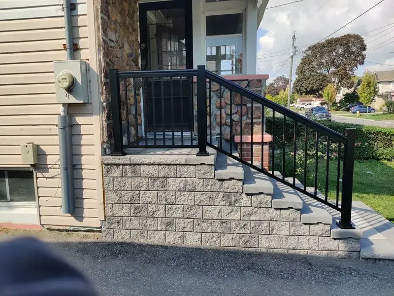 front porch exterior aluminum railings with steps A-262