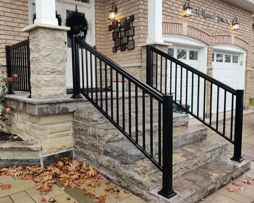 Aluminum porch railing installation