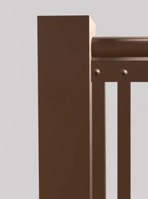 securing railing panel with screws